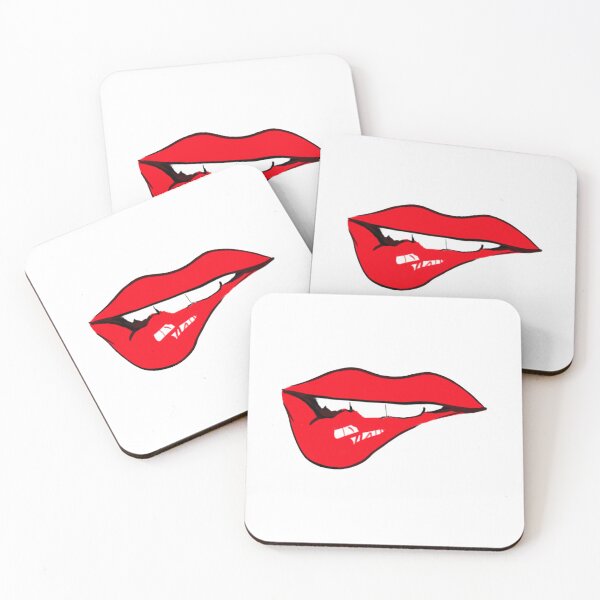 Item preview, Glossy red lips, smiling mouth  designed and sold by Nata-pattern.