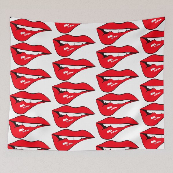 Item preview, Glossy red lips, smiling mouth  designed and sold by Nata-pattern.