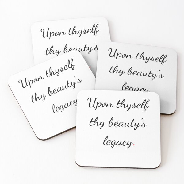 Item preview, "Upon thyself thy beauty’s legacy" - handwriting black designed and sold by ariksworld.