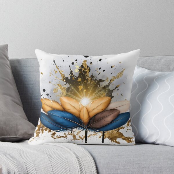 Item preview, Golden Feather Boho Art | Luxury Abstract Design designed and sold by ChenEngEng.
