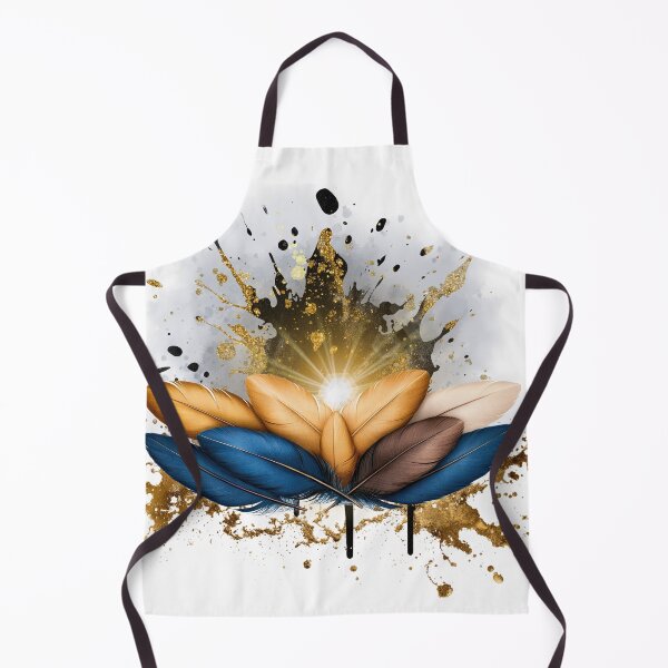 Item preview, Golden Feather Boho Art | Luxury Abstract Design designed and sold by ChenEngEng.