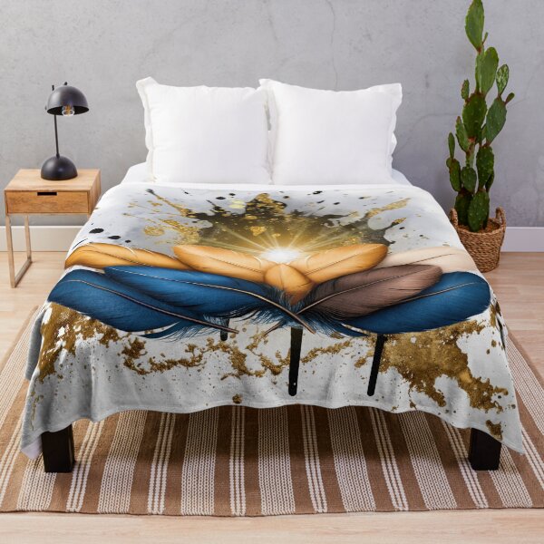 Item preview, Golden Feather Boho Art | Luxury Abstract Design designed and sold by ChenEngEng.