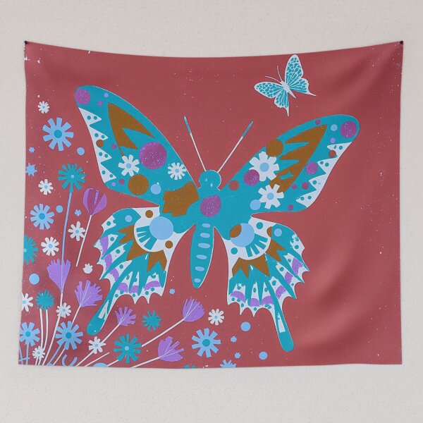 Item preview, Decorative Butterfly Floral Illustration designed and sold by joycrysstudio.