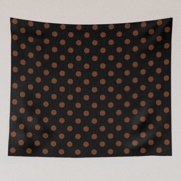 Item preview, Brown Polka Dots On Black designed and sold by POLKAIWERX.