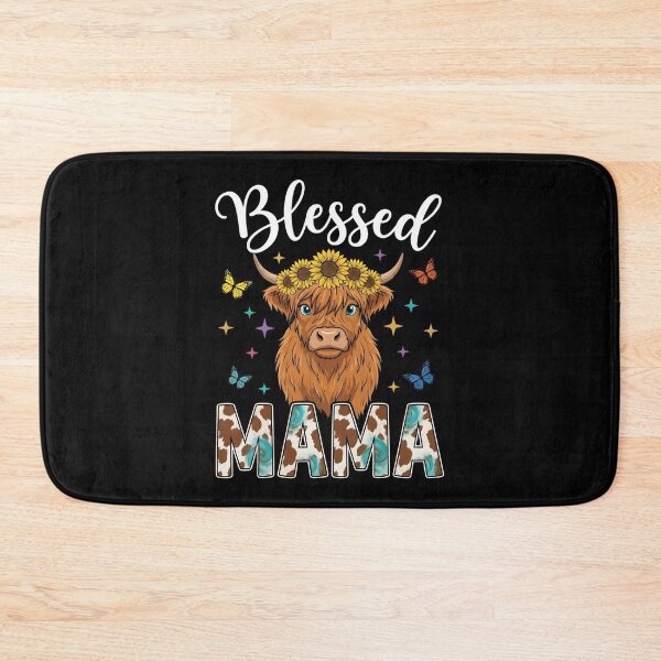 Item preview, Mothers Day Blessed Mama Highland Cow Sunflowers Country Mom designed and sold by OlakunleOloroz.