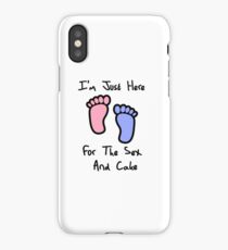 I'm just here for the sex and cake loves you gender reveal party gift idea iPhone Case