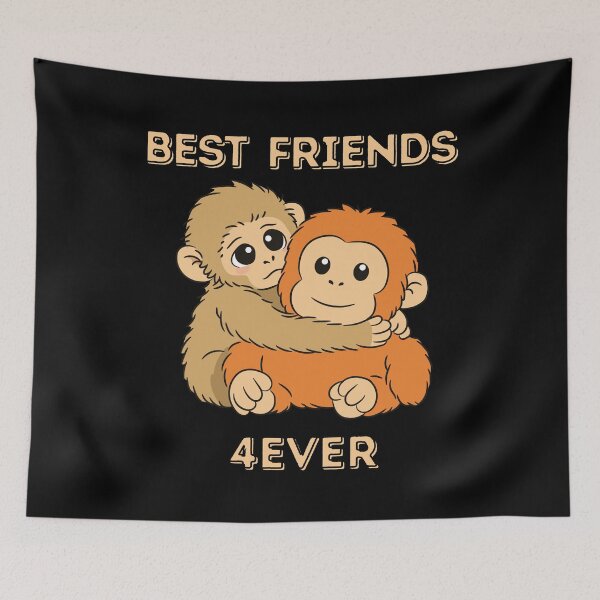 Item preview, Punch Monkey Cute Best Friends Forever Funny Friendship  designed and sold by Ladys-Gents.