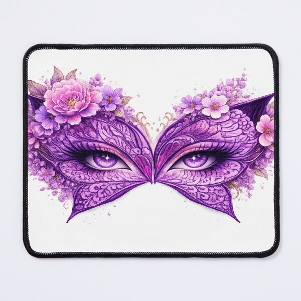 Item preview, Purple Floral Masquerade Mask Fantasy Art designed and sold by Oxygen4Eyes.