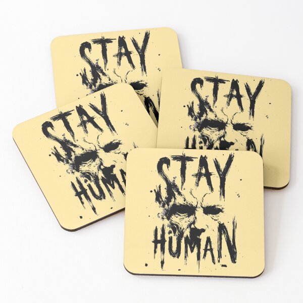 Item preview, Stay Human Distressed Typography Sci-Fi Dystopian Art designed and sold by VikArtStudio.