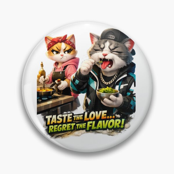 Item preview, Taste The Love Regret The Flavor – Funny Cat Cooking Illustration designed and sold by jerskie_12tribes.