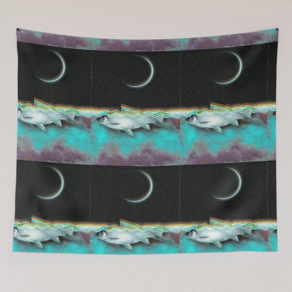 Item preview, Fish Over Water and Moon (V3) designed and sold by Jorge Santiago Jiménez.