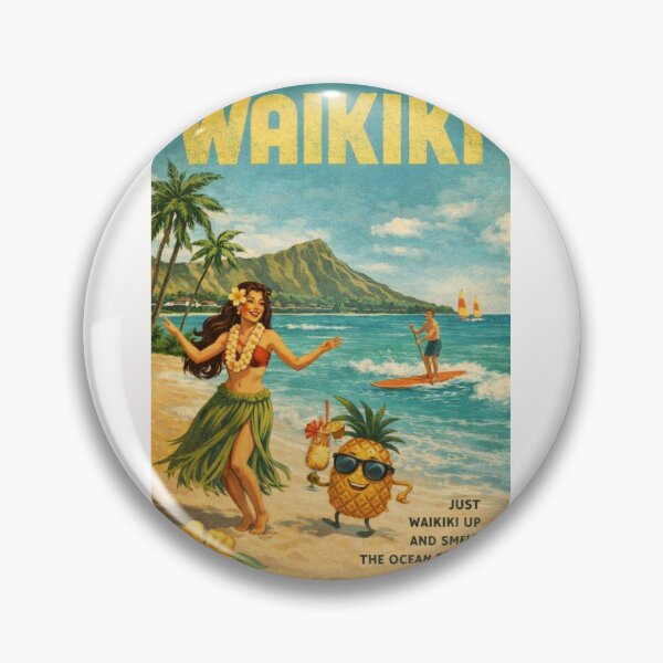 Item preview, Waikiki Shoreline with Diamond Head and Honolulu Coast of Oahu Hawaii designed and sold by Places On Earth.