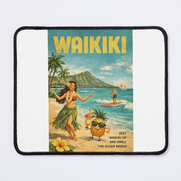 Item preview, Waikiki Shoreline with Diamond Head and Honolulu Coast of Oahu Hawaii designed and sold by Places On Earth.