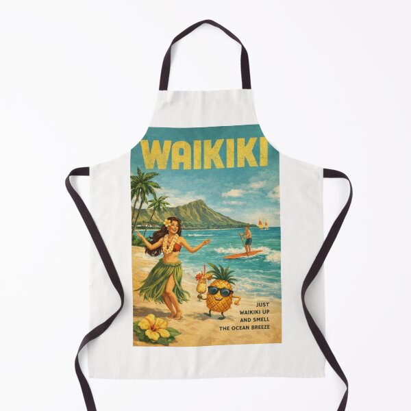 Item preview, Waikiki Shoreline with Diamond Head and Honolulu Coast of Oahu Hawaii designed and sold by Places On Earth.