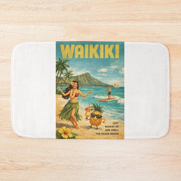 Item preview, Waikiki Shoreline with Diamond Head and Honolulu Coast of Oahu Hawaii designed and sold by Places On Earth.