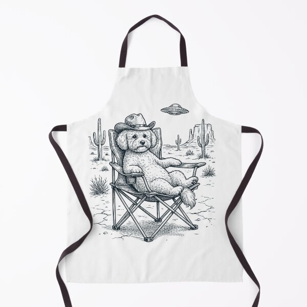 Item preview, Vintage Bichon Frise Cowboy UFO Western Alien Dog Lover designed and sold by DoodleTortle.
