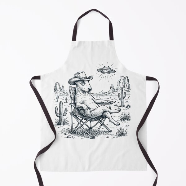 Item preview, Vintage Bull Terrier Cowboy UFO Western Alien Dog Lover designed and sold by DoodleTortle.