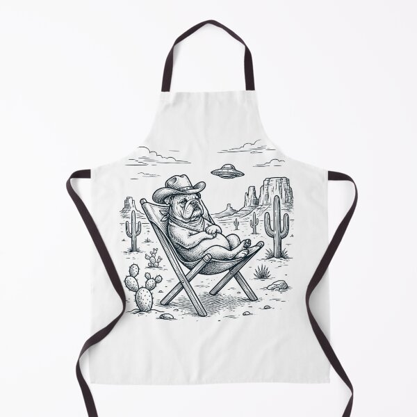 Item preview, Vintage Bulldog Cowboy UFO Western Alien Dog Lover designed and sold by DoodleTortle.