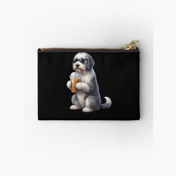 Item preview, Funny Old English Sheepdog Drinking Iced Coffee Meme Dog Lover designed and sold by TerryConnells.