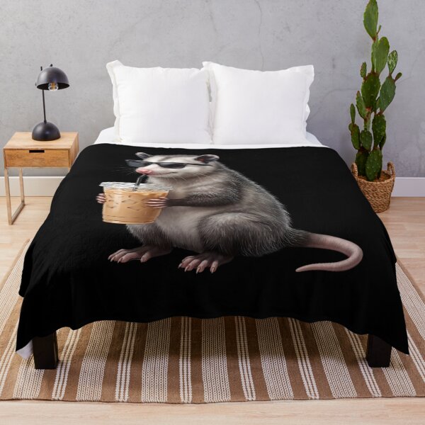 Item preview, Funny Opossum Drinking Iced Coffee Meme Possum Lover designed and sold by TerryConnells.