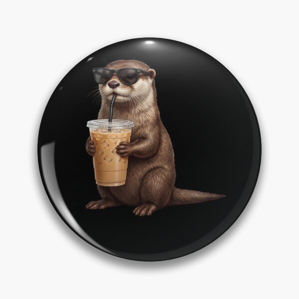 Item preview, Funny Otter Drinking Iced Coffee Meme Otter Lover designed and sold by TerryConnells.