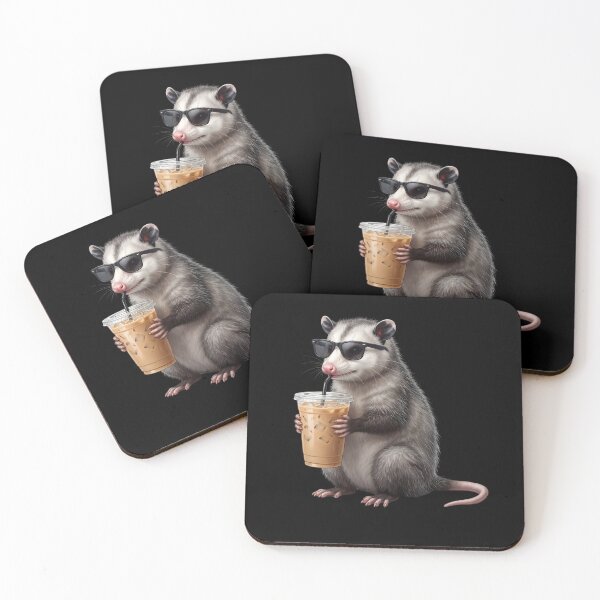 Item preview, Funny Opossum Drinking Iced Coffee Meme Possum Lover designed and sold by TerryConnells.