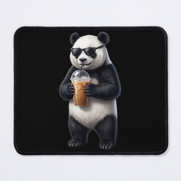 Item preview, Meme divertido de un panda bebiendo café helado para amantes de los pandas designed and sold by TerryConnells.
