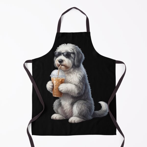 Item preview, Funny Old English Sheepdog Drinking Iced Coffee Meme Dog Lover designed and sold by TerryConnells.