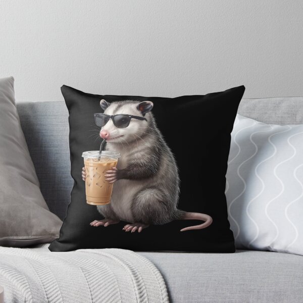 Item preview, Funny Opossum Drinking Iced Coffee Meme Possum Lover designed and sold by TerryConnells.