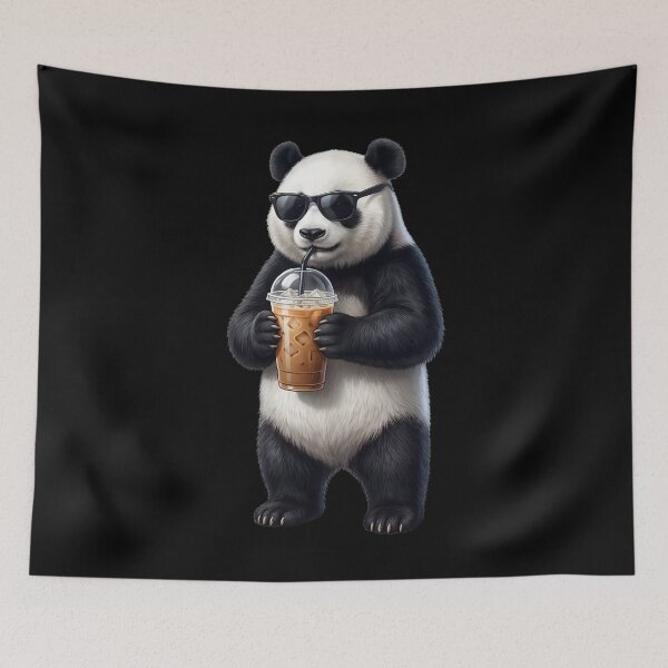 Item preview, Funny Panda Drinking Iced Coffee Meme Panda Lover designed and sold by TerryConnells.