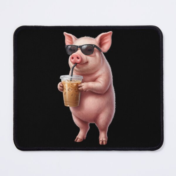 Item preview, Funny Pig Drinking Iced Coffee Meme Pig Lover designed and sold by TerryConnells.
