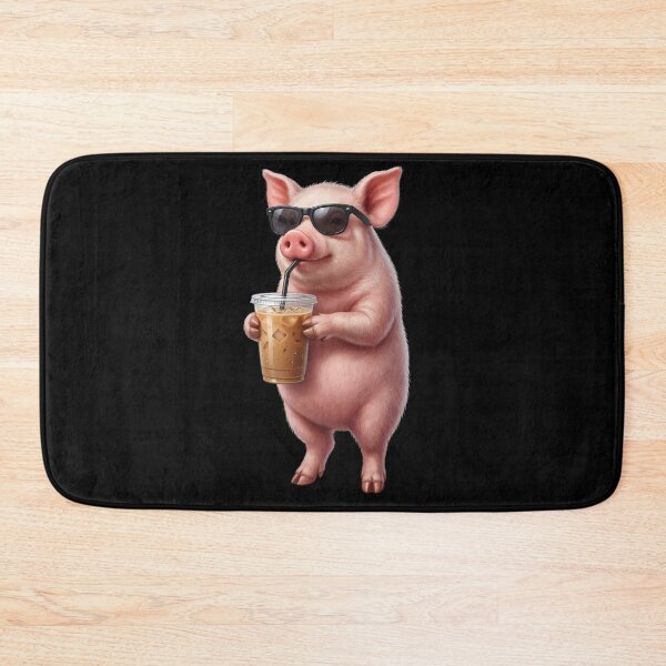 Item preview, Funny Pig Drinking Iced Coffee Meme Pig Lover designed and sold by TerryConnells.