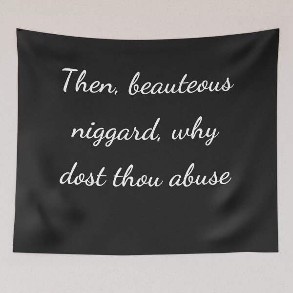 Item preview, "Then, beauteous niggard, why dost thou abuse" - handwriting white designed and sold by ariksworld.