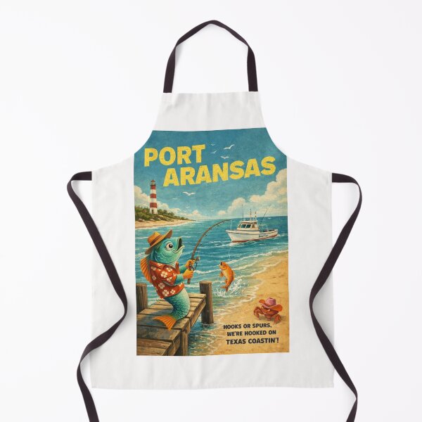 Item preview, Port Aransas Harbor and Mustang Island Coastline Along the Texas Gulf designed and sold by Places On Earth.