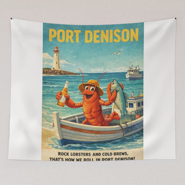 Item preview, ort Denison Harbor and Dongara Coastline Along Western Australia Indian Ocean designed and sold by Places On Earth.