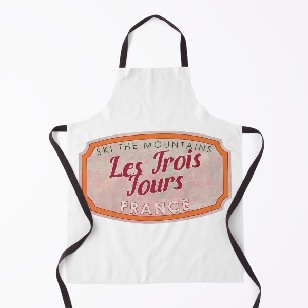 Item preview, Les Trois-Fours, France, Ski, textured skiing badge designed and sold by Wanderful-roads.
