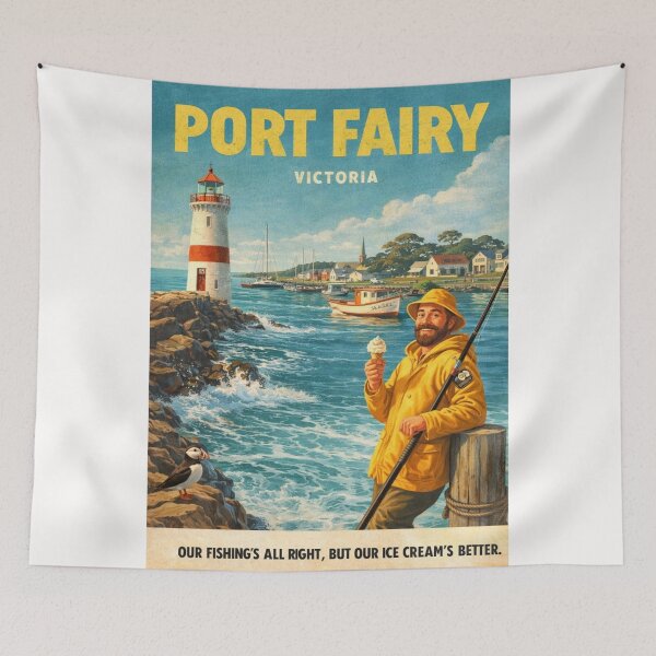 Item preview, Port Fairy Harbor and Moyne Shire Coastline on Victoria Shipwreck Coast designed and sold by Places On Earth.
