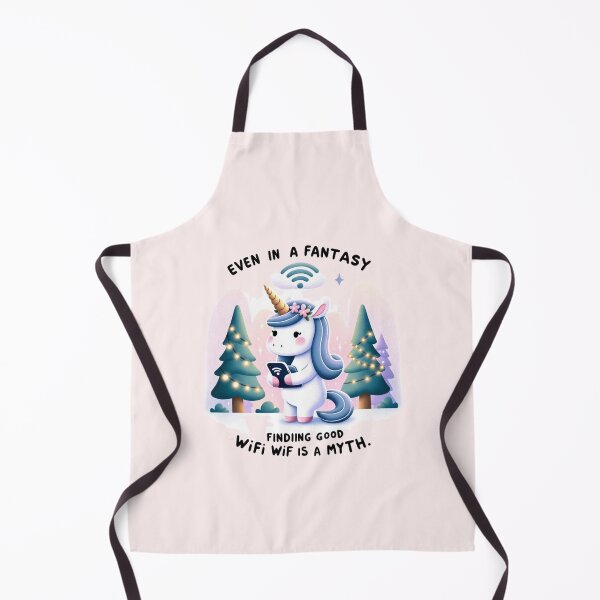 Item preview, Funny Unicorn WiFi Struggles in a Magical Forest – Tech Humor Unicorn designed and sold by astersgraphics.