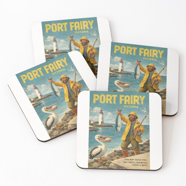 Item preview, Port Fairy Lighthouse and Griffiths Island Coastline in Victoria Australia designed and sold by Places On Earth.