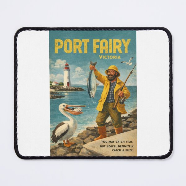 Item preview, Port Fairy Lighthouse and Griffiths Island Coastline in Victoria Australia designed and sold by Places On Earth.
