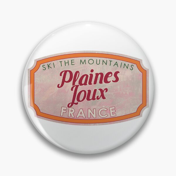 Item preview, Plaines-Joux, France, Ski, textured skiing badge designed and sold by Wanderful-roads.