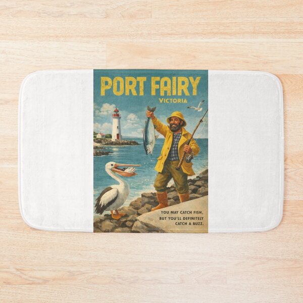Item preview, Port Fairy Lighthouse and Griffiths Island Coastline in Victoria Australia designed and sold by Places On Earth.