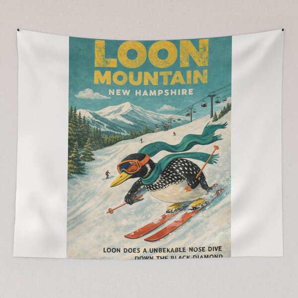 Item preview, Loon Mountain Ski Slopes and White Mountains Landscape in Lincoln New Hampshire designed and sold by Places On Earth.