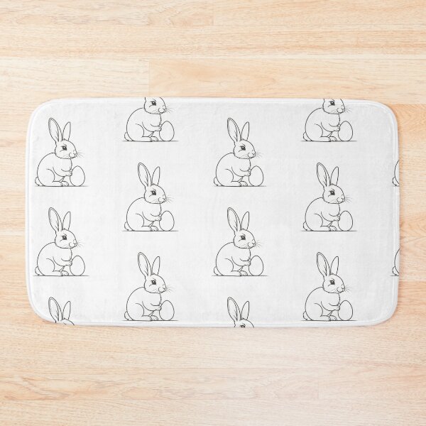 Item preview, Minimalist Easter Bunny Line Art – Modern Easter Design with Egg | Minimal Easter Bunny Illustration designed and sold by FehlingMedia.