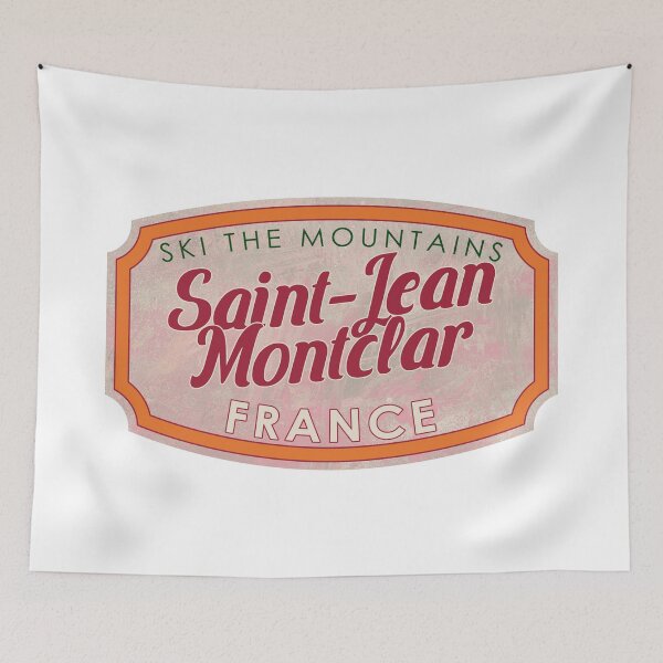 Aperçu de l'œuvre Saint-Jean Montclar, France, Ski, badge de ski texturé créée et vendue par Wanderful-roads.