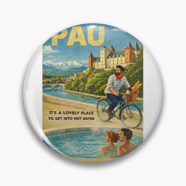 Item preview, Pau Château de Pau and Gave de Pau River Landscape in Béarn Nouvelle-Aquitaine designed and sold by Places On Earth.