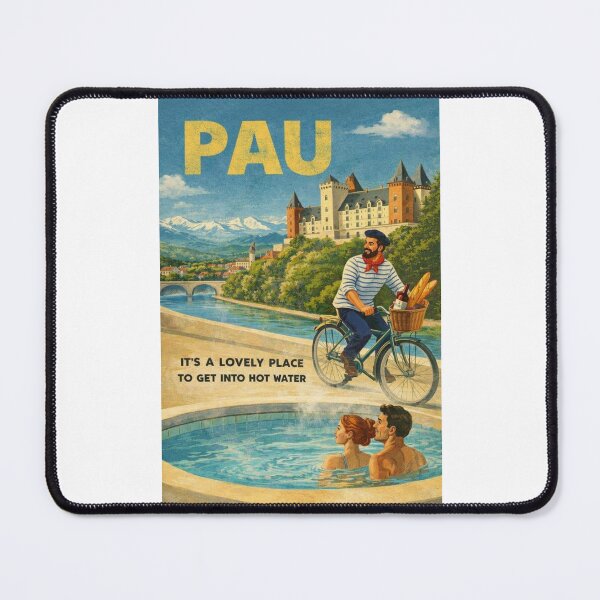Item preview, Pau Château de Pau and Gave de Pau River Landscape in Béarn Nouvelle-Aquitaine designed and sold by Places On Earth.