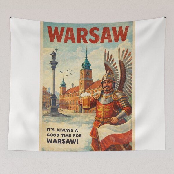 Item preview, Warsaw Old Town and Royal Castle Square in Mazowieckie Poland designed and sold by Places On Earth.
