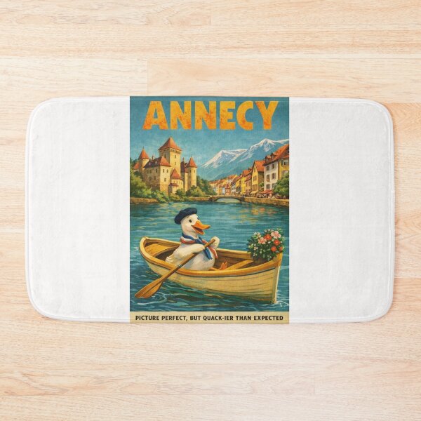 Item preview, Annecy Lakefront and Château d’Annecy Skyline in Haute-Savoie France designed and sold by Places On Earth.