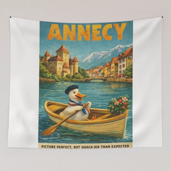 Item preview, Annecy Lakefront and Château d’Annecy Skyline in Haute-Savoie France designed and sold by Places On Earth.